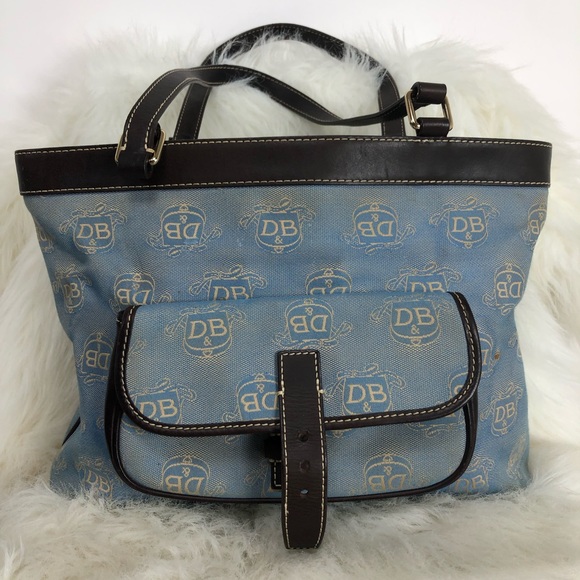 Dooney & Bourke Handbags - Dooley & Bourke blue monogram bag tote
